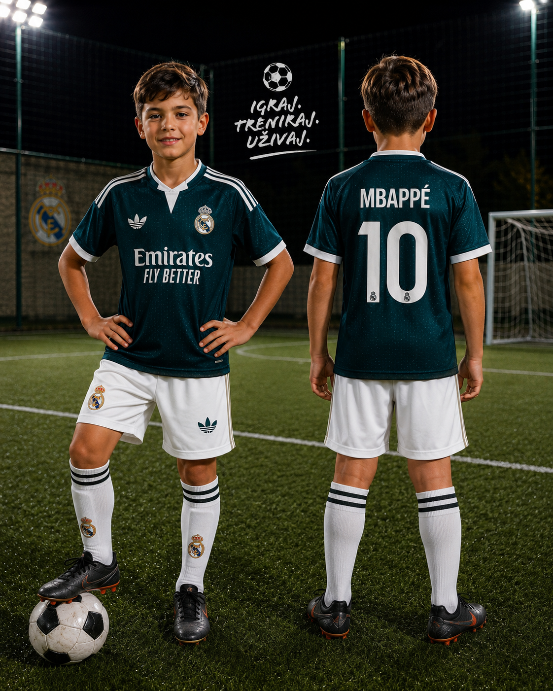 Dečiji dres Mbappe Real Madrid sezona 26/27(komplet dres+šorc)