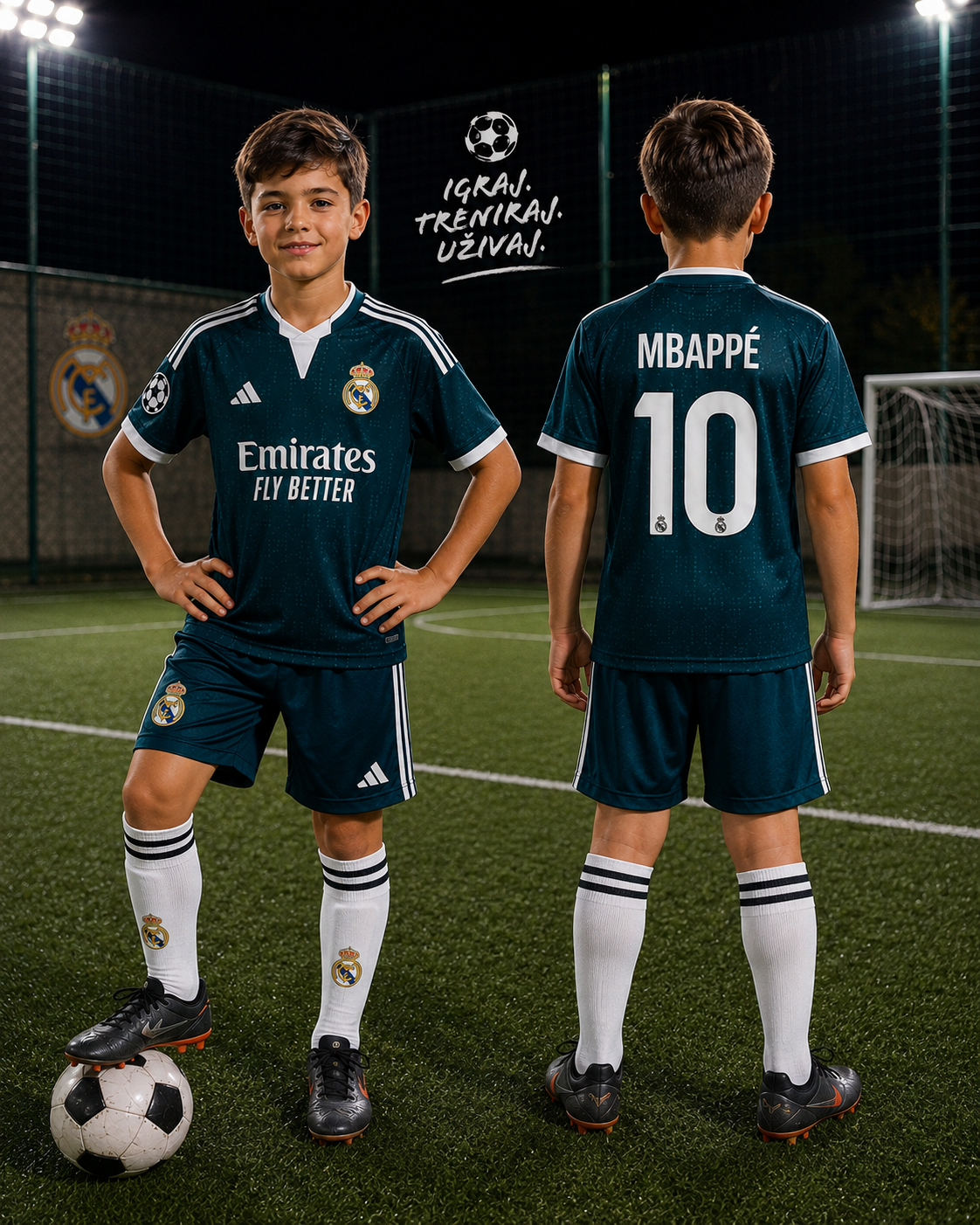 Dečiji dres Mbappe Real Madrid sezona 26/27(komplet dres+šorc)