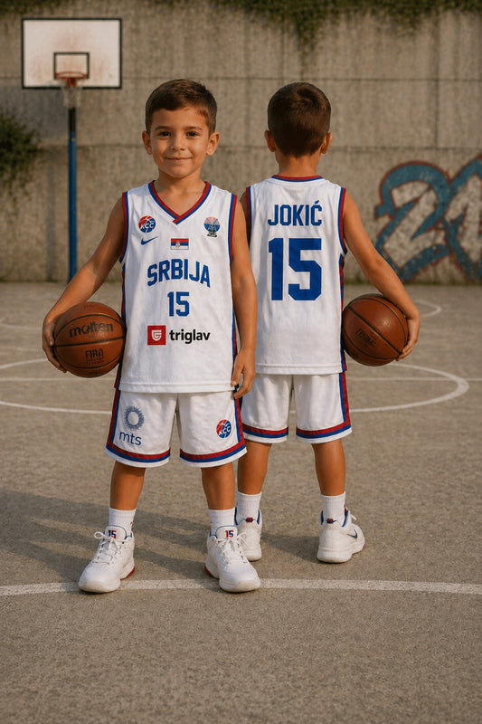 Dečiji košarkaški komplet – Srbija Jokić (dres + šorc)